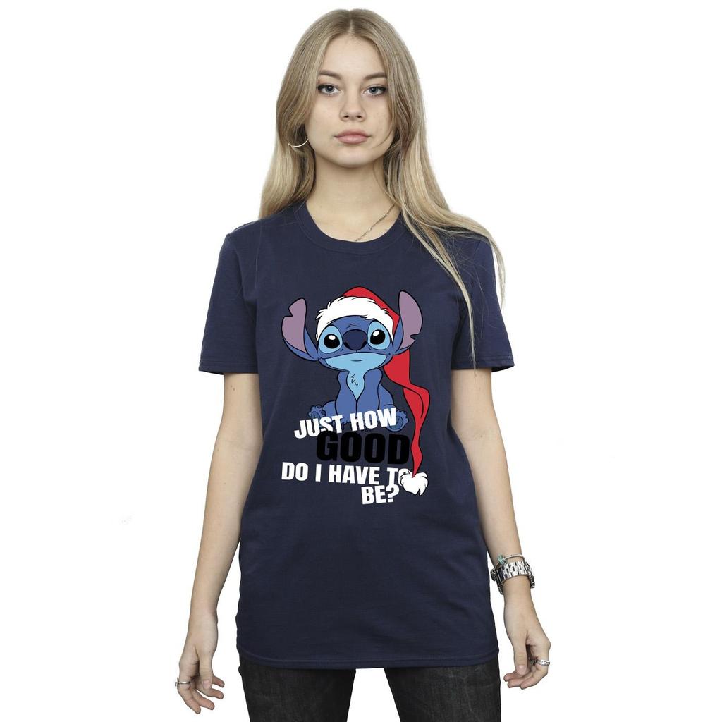 Disney Womens/Ladies Lilo & Stitch Just How Good Cotton Boyfriend T-Shirt