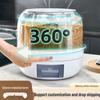 Rotating Rice and Cereal Storage Container - Insect and Moisture Proof, Sealed Compartments