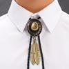 Vintage Long Pendant Chain Unisex Metal Feather Necktie New Western Cowboy Hat Necklace  Cosplay