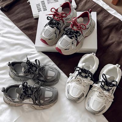 Марсунизм кроссовки на толстой подошве серые папины кроссовки женские осень 2024 новые инс трендовые и легкие спортивные повседневные кроссовки для бега