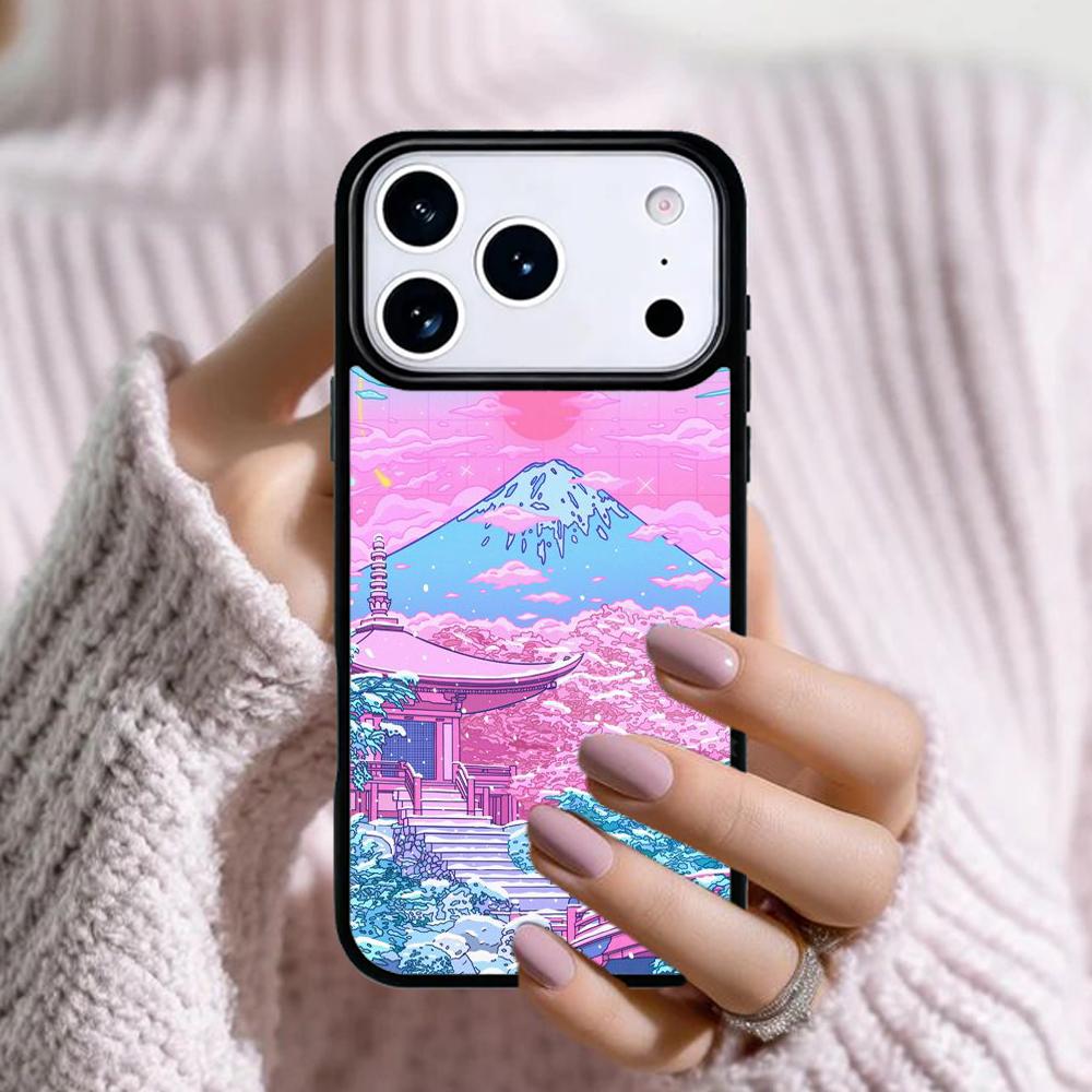 Japanese art Mount Fuji soft Phone Case For Apple iPhone 17 Air 16E 15 14 Plus 13 12 11 Pro Max Mini Funda Cover