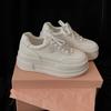 Leather Thick-soled Heightening Board Shoes Women's Spring and Summer New Light and Breathable Little White Shoes Casual Sports Shoes