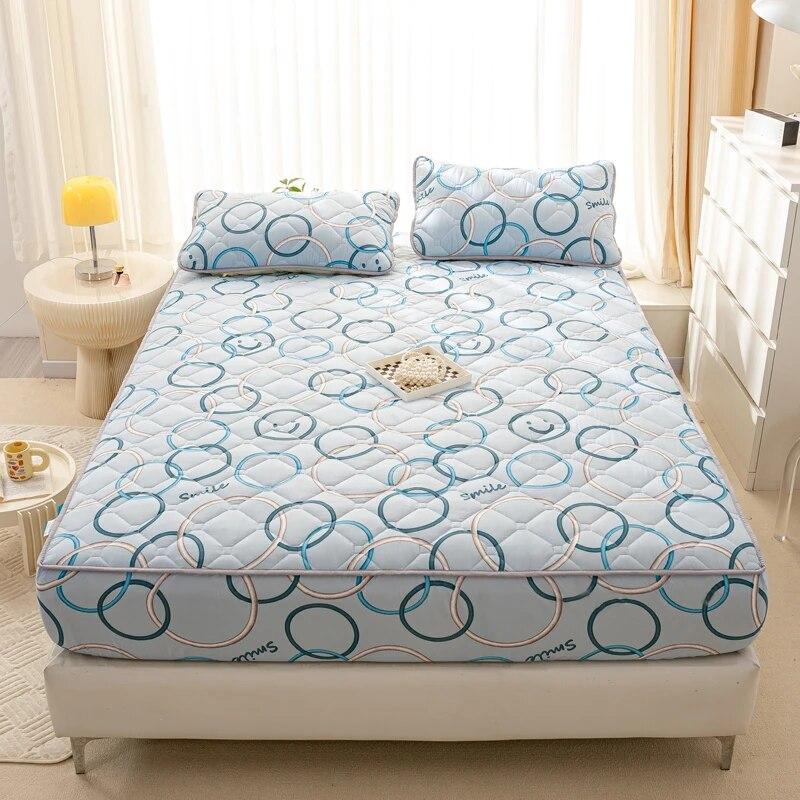 Водонепроницаемая простыня, стеганый наматрасник для всех сезонов, эластичное постельное белье, защитные чехлы для постельного белья 140x200, 160x200