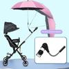 Baby Stroller Umbrella with Clamp UPF Adjustable Waterproof Windproof Universal Sun UV Protection Outdoor UV