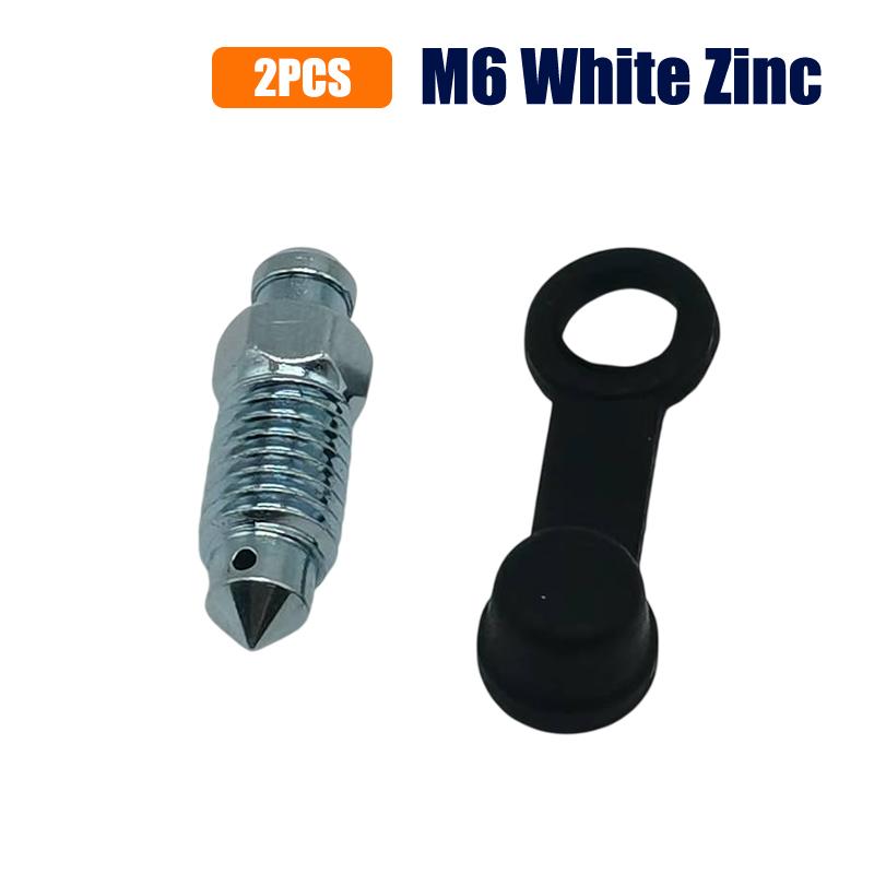 2/10Pcs Motorcycle Brake Caliper Oil Drain Deflation Screws M8 M10 With Rubber Cap For Caliper Air Bleed Nipple Bolts