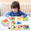 Fruit and Vegetable Puzzle Double Battle Game Puzzle Drawing Board Enlightenment Baby Early Education Puzzle Wooden Toy Logic