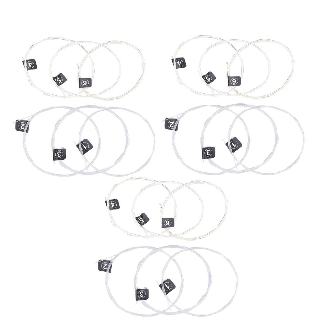 3 комплекта струн для классической гитары, сменные, стабильный строй, нейлоновые, посеребренные, аксессуарыNX36