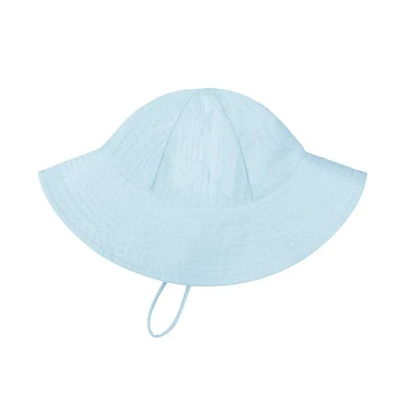 Summer Hat for Baby Breathable Cotton Panama Hats for Boy Girls Cartoon Printed Fisherman Cap Sun Protection Accessories