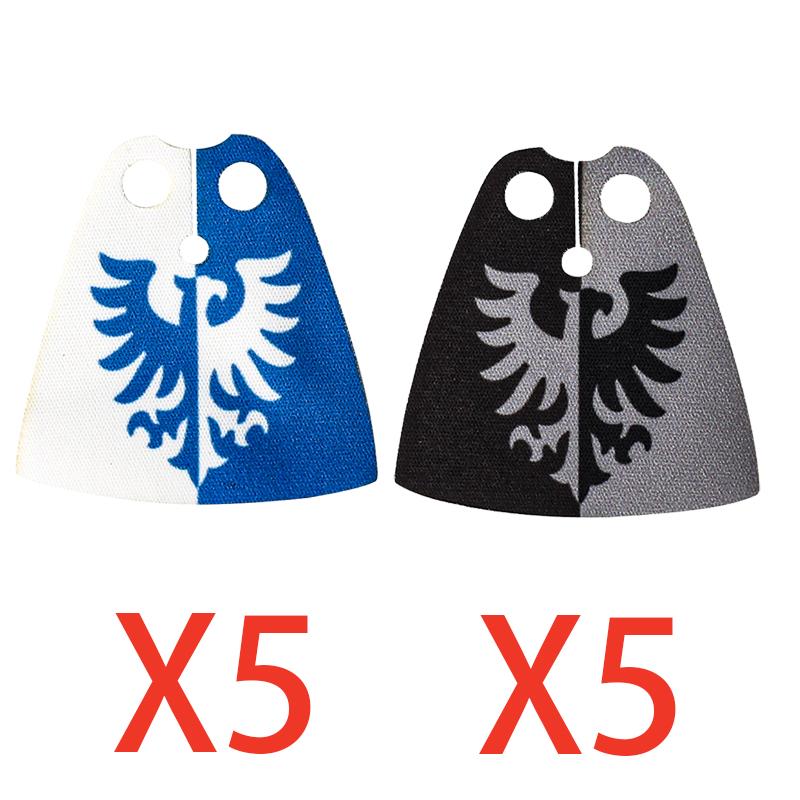 MOC Средневековые Военные Строительные Блоки Мини Кирпичики Фигурки Воинов Подарки Красочная Накидка с Принтом Доспехи Щит Аксессуары Игрушка Сделай Сам