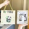 Mug with lid spoon 2025 new female panda cup souvenir ceramic water cup coffee cup