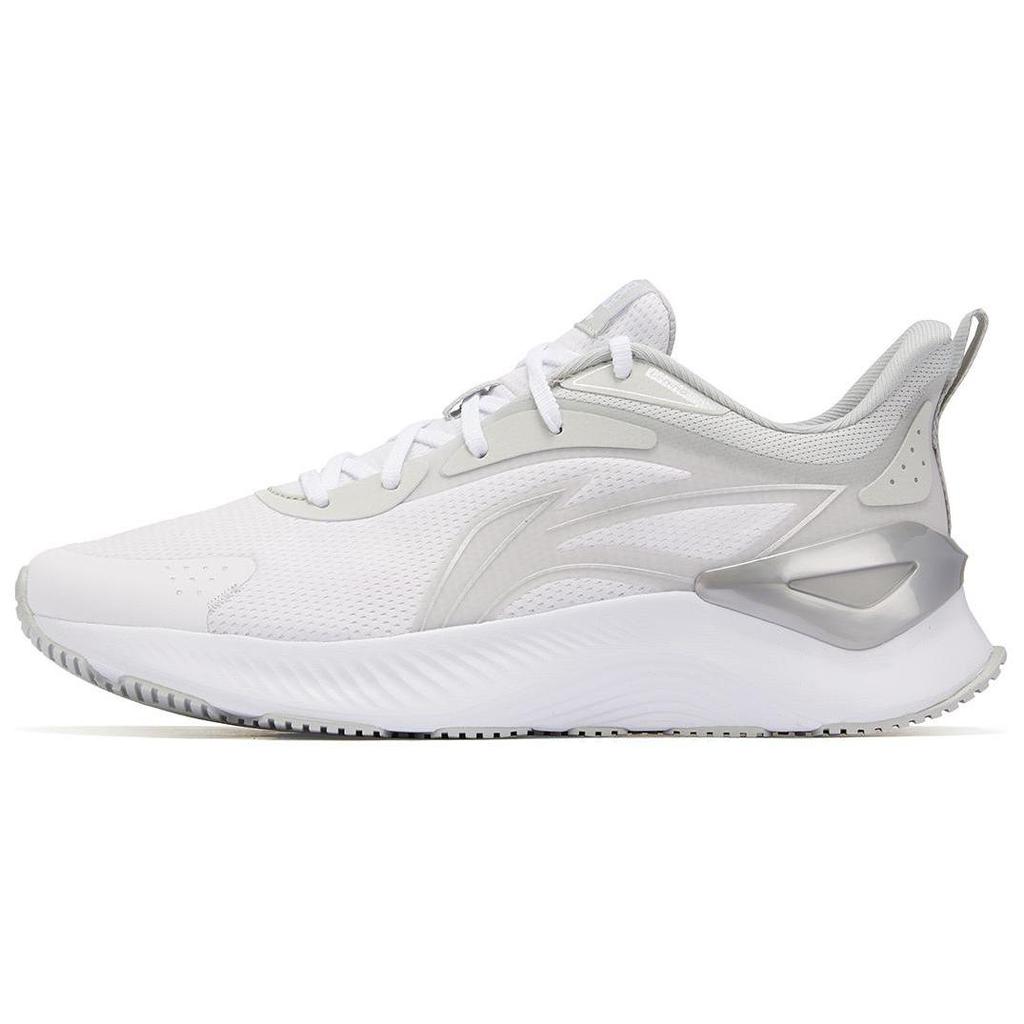 Li Ning YueYing 3.0 Амортизирующие износостойкие дышащие низкие спринтерские беговые кроссовки мужские Белый Серый ARHU023-4