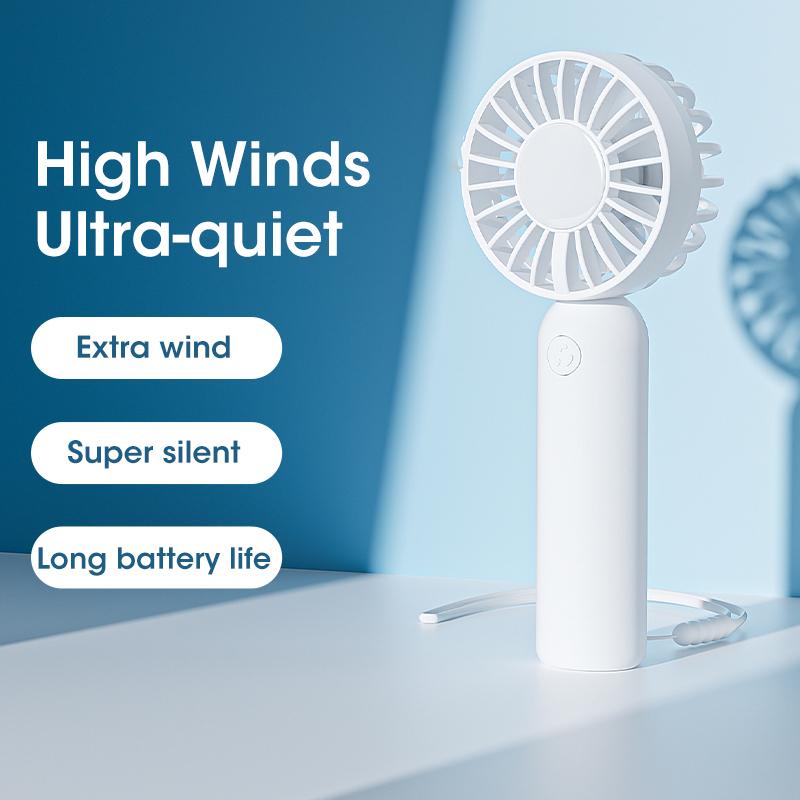 2025 USB Rechargeable Handheld Mini Fan 3-Speed Portable for Outdoor Office Desk Travel Summer
