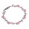 Sparkling Stones Rhinestone Bracelet Colorful Crystal Leaf Vine Bracelet  Wedding Jewelry
