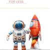 Мультфильм космонавт ракета воздушные шары из фольги 4D воздушный шар из алюминиевой пленки детский день рождения