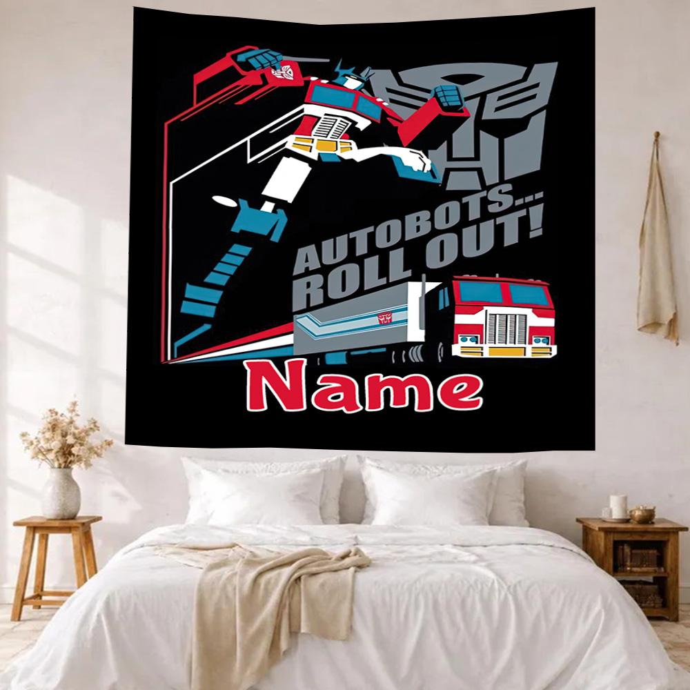 Love Transformers Custom Your Name Wall Decor Tapestry Art For Pet Memorial Birthdaywedding Party Backdrop Family Gift