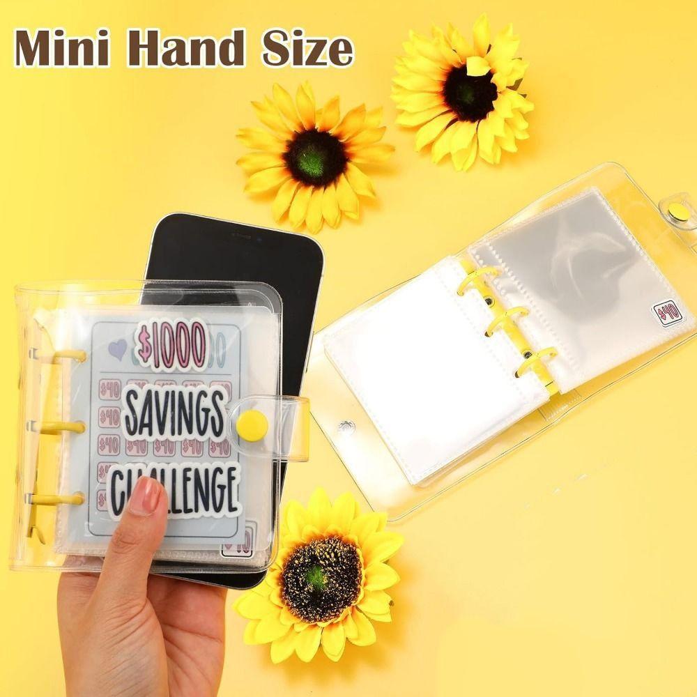 Mini Money Saving Binder PVC Envelope Savings Challenge Savings Challenges Book Save Money