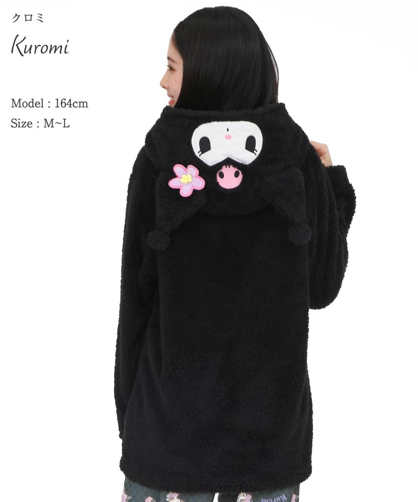 Куроми Халат Пудель Боа Топ с длинным рукавом и ушками Теплый Размер SAN1874 [SAZAC] Наряд Женский M-L