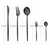 30 предметов столовых приборов из нержавеющей стали, черный столовый набор, нож, вилка для фруктов, ложка, кухонная посуда, зеркало, набор столовых приборов