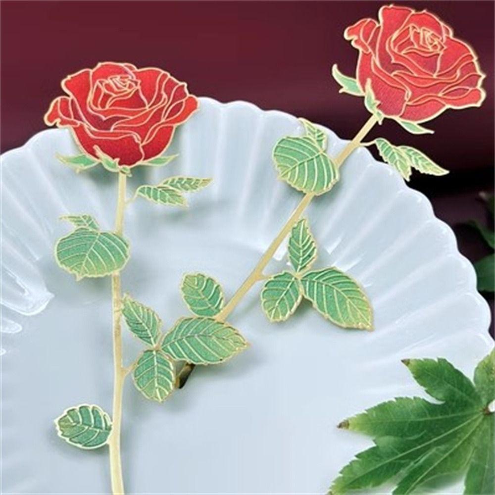 Цинк Цинковый сплав Подвеска Роза Закладки Офис Школа Чтение Книжная закладка Металлическая закладка Подарки учителю