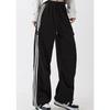 American Vintage High Waist Sports Casual Pants Versatile High Street Sweatpants Loose Striped Wide Leg Pants