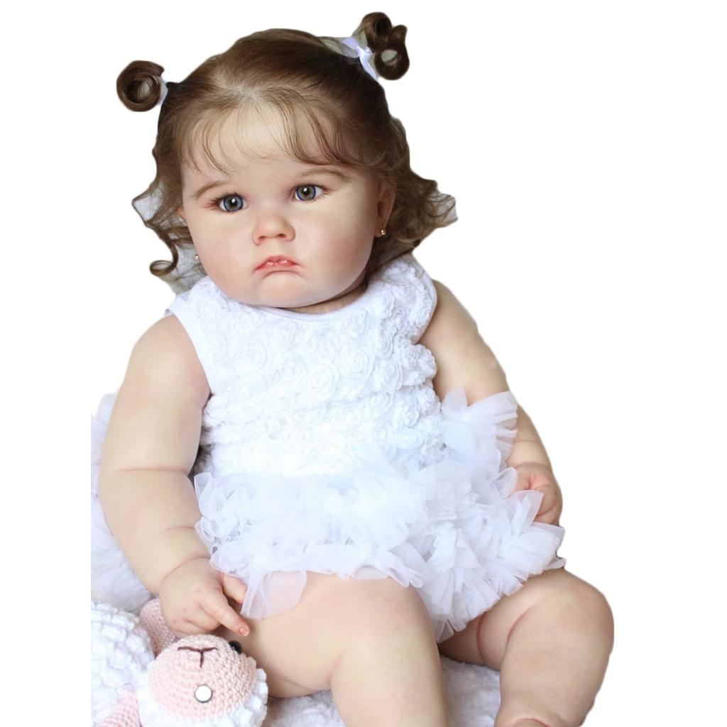 BZDOLL Реалистичная мягкая силиконовая кукла реборн 60 см с 3D-рисованием кожи и сосудистой вены, 24-дюймовая новорожденная принцесса малышка Бебе подарок на день рождения