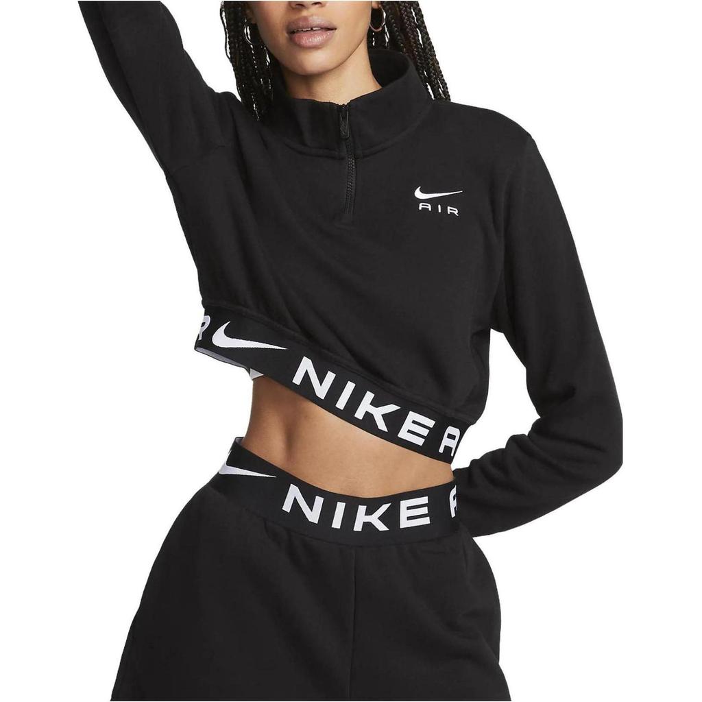 Nike Толстовки Женские Черные С Высоким Воротником Умеренный Обычный FB8068-010