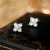 Lucky Clover Earrings Female Personality Temperament Versatile Earrings Summer Small Fragrant Ear Jewelry
