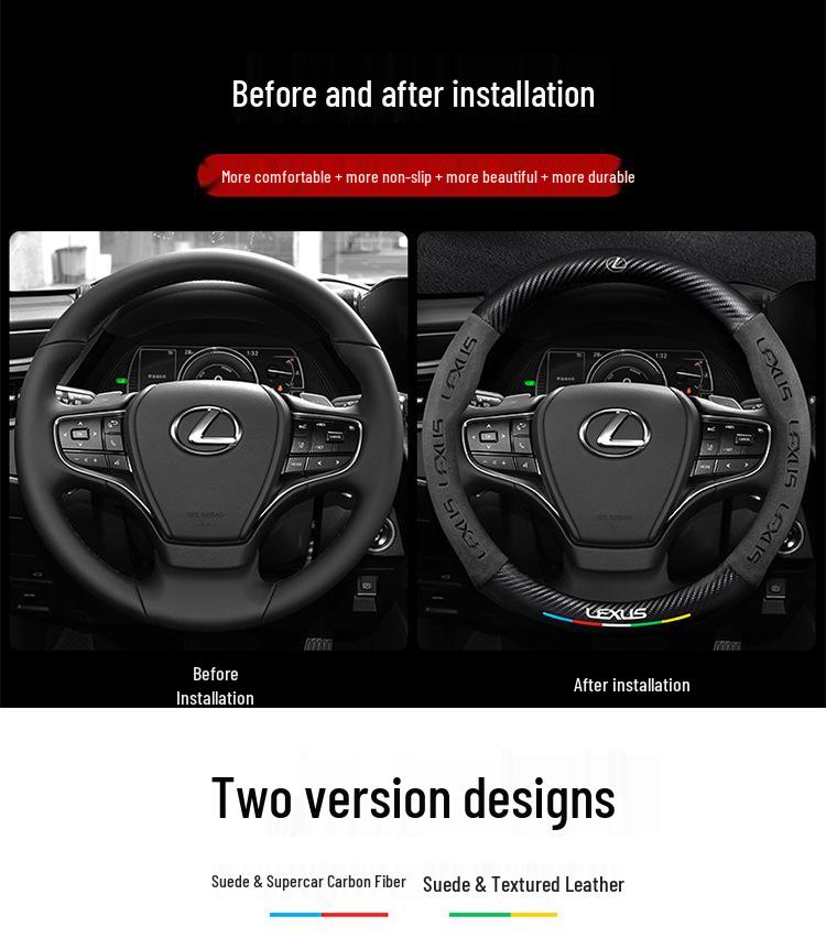 Чехол на руль Lexus: Натуральная кожа и замша для UX, NX, RX, LX, CT
