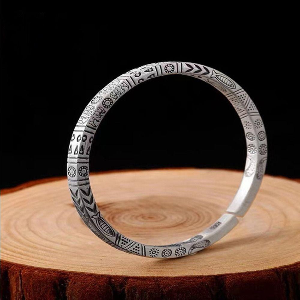 Подарок Нишевый Дизайн Тотемы Открытый Браслет Ретро Ручной Ремешок Мужской Браслет Модная Бижутерия Мужской Браслет