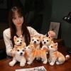 Милая мягкая игрушка Акита-ину Kawaii Shiba Inu, плюшевая игрушка-животное, имитация трубы, кукла для собак, детский комфортный сон, кукла, подарок на день рождения для девочки