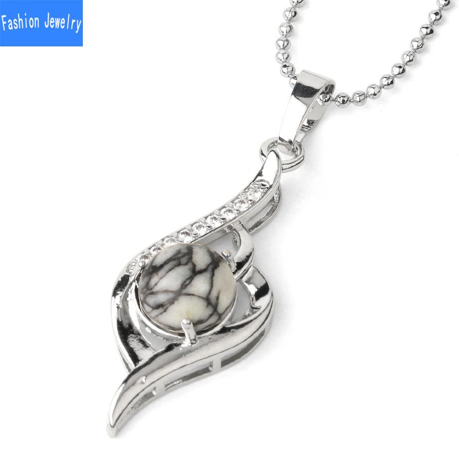 Ожерелье с подвеской в ​​виде ключицы из натурального хрусталя и циркона