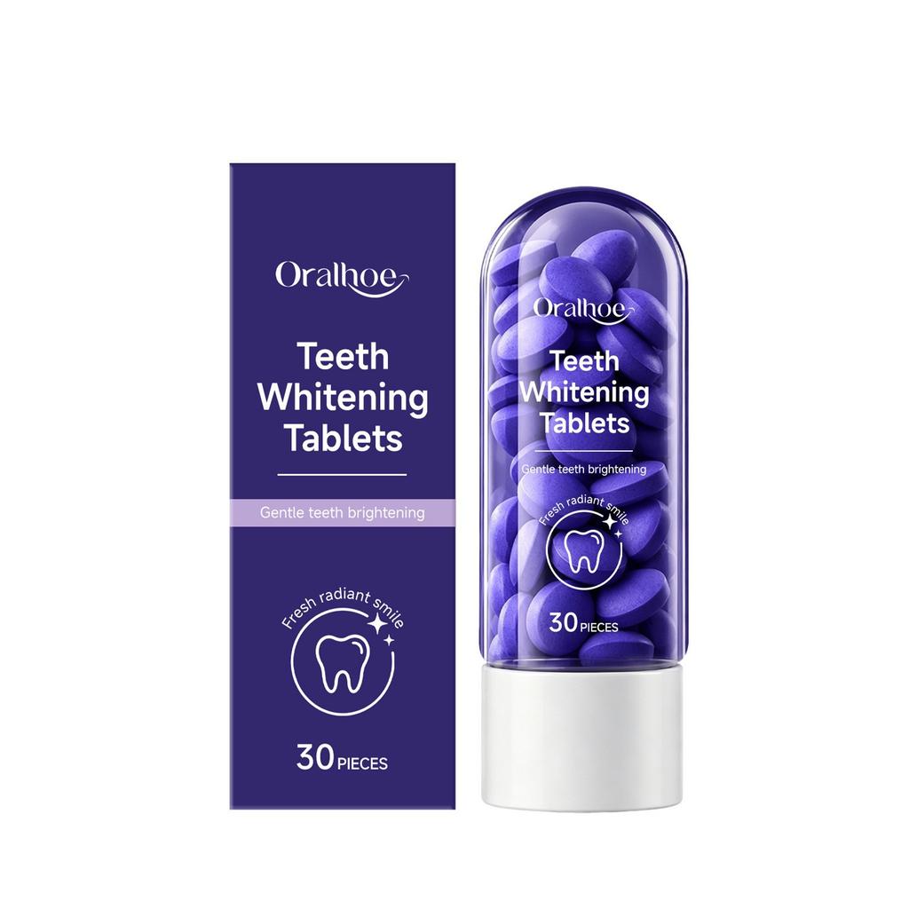 Purple Toothpaste Tablets, Mint Fresh Clean Teeth, Daily Comfort Oral Care, Travel Portable Solid Toothpaste Bits