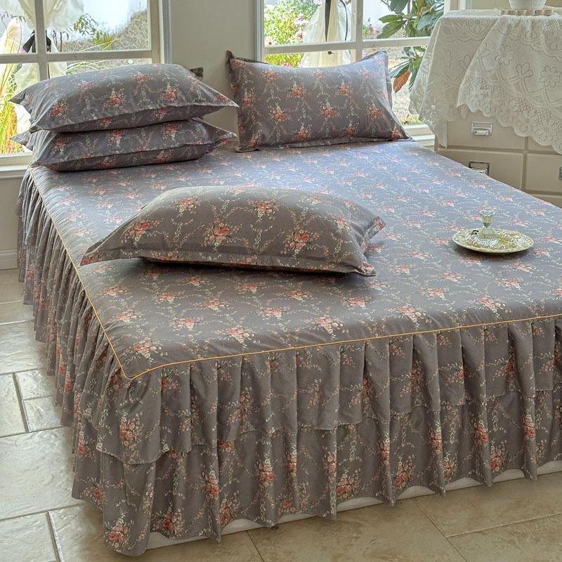 23 цвета, матовая нескользящая юбка-кровать, детская односпальная кровать, двуспальная кровать размера «queen-size», юбка кровати размера «king-size», защитный чехол для матраса/чехол, юбка-кровать с 2 наволочками