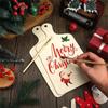 3/6Pcs Mini Wood DIY Cutting Board Blank Trays Graffiti Toys Kid Graffiti Painting Board Wooden Placemats Christmas Decroartion