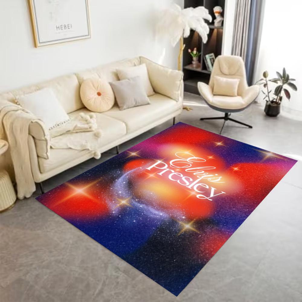 Elvis Presley Guitar Icon Floor Rug Office Rug Design for Hallway Study room Dining Room Dormitory Anti-slip Rug Anime Office Decor