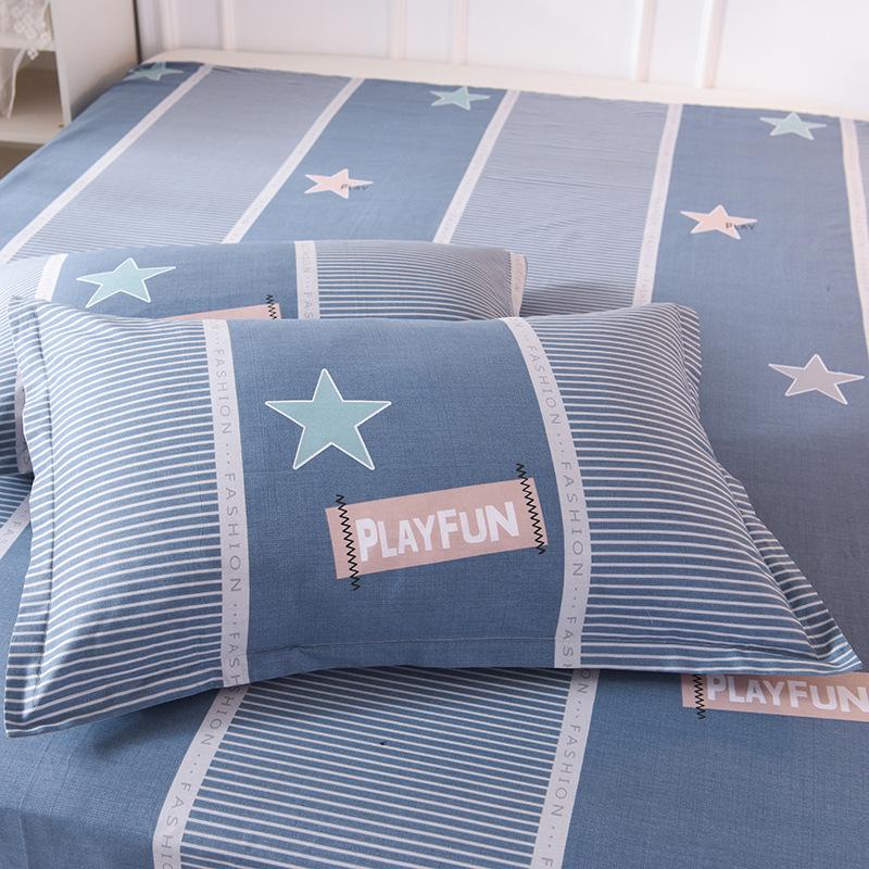 Хлопковые наволочки: Чистый хлопок, простой стиль для дома, общежитий, одноместных и двухместных комнат (Одиночный/Пара)