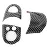 3pcs Steering Wheel Panel Cover Carbon Fiber Color Prevent Scratch for Cooper R54 R55 R56 R60