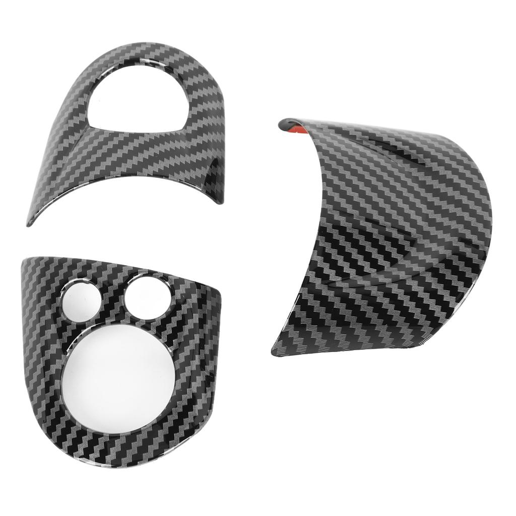 3pcs Steering Wheel Panel Cover Carbon Fiber Color Prevent Scratch for Cooper R54 R55 R56 R60