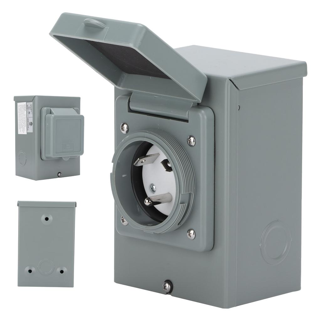30A Генератор Входная коробка питания 125V 3750W Наружная всепогодная розетка Аксессуар для автофургона