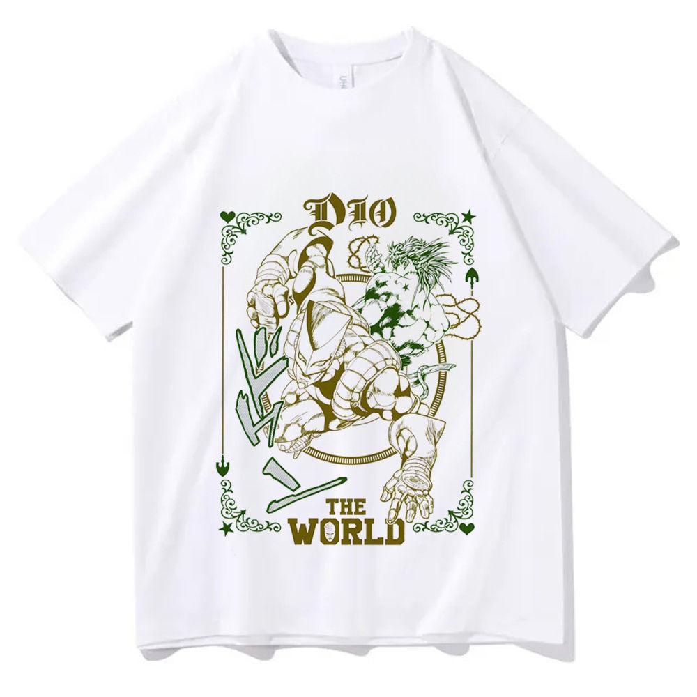 Футболка Jojo Bizarre Adventure для подростков, цветная, в стиле 80-х, гранж, корейская одежда, футболка, корейская одежда, университет, Y2k, классические аниме топы