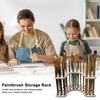 Multi-Hole Paintbrush Holder Adjustable Artist Storage Rack for Brushes Pens Plastic Paint Brush Organizer for Crafting Miniature Painting