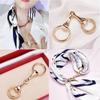 Silk Scarf Horse's Joint Ornaments Charming Retro Vintage Trendy Wedding Brooch Fashion Buckle Scarf Clips 1PCS Women's Jewelry