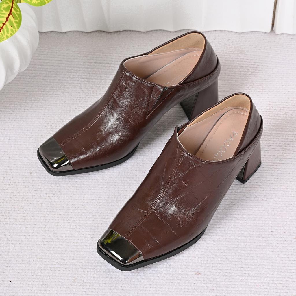 Женские лоферы на высоком каблуке с квадратным носком, сексуальная обувь, женские ретро модные дизайнерские туфли нового бренда, роскошные туфли-лодочки, горячая распродажа, Zapatillas De Mujer