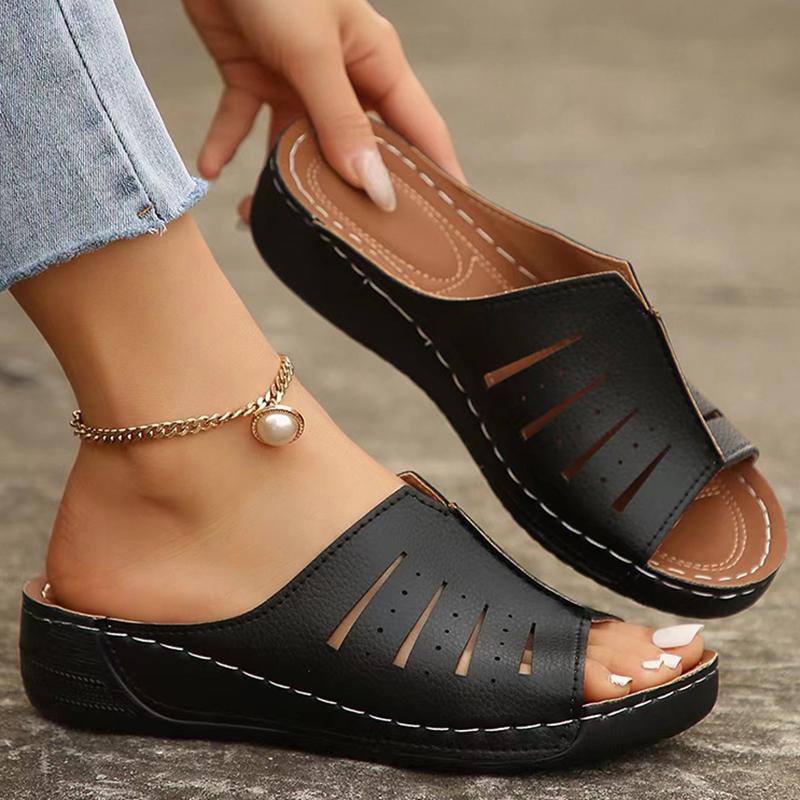 Летняя обувь Женские сандалии Платформа Женская обувь Слипоны Женская обувь Клиновидная Женская обувь Пляжные Женские тапочки Обувь Женская