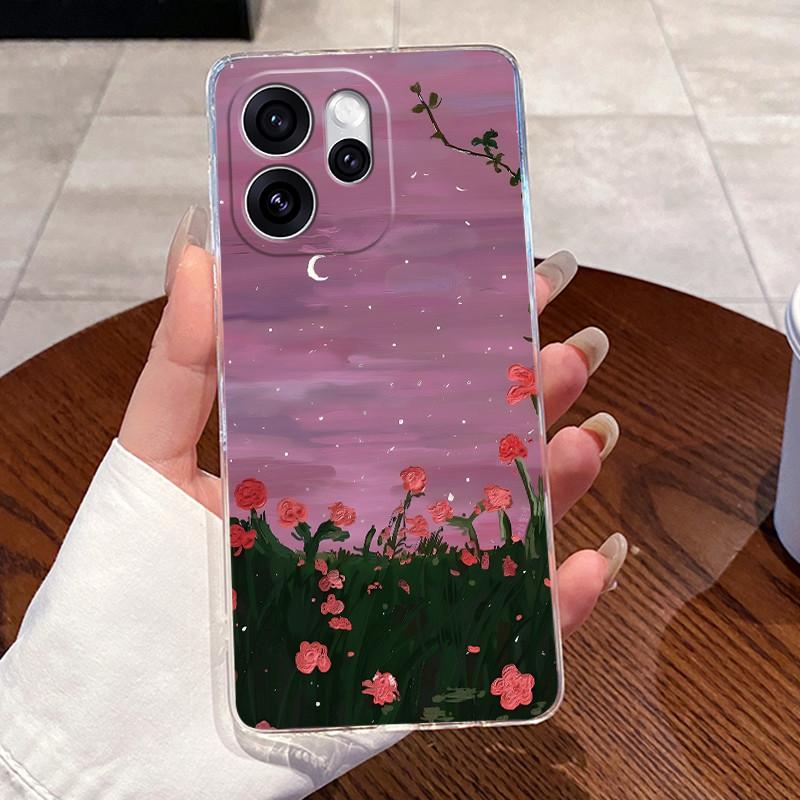 Чехол для OPPO Reno 15 FS 15F Reno15 F Reno15F 5G Чехол для телефона Эстетичный Модный Милый Кот Мягкий Силикон Прозрачный ТПУ Задняя Крышка