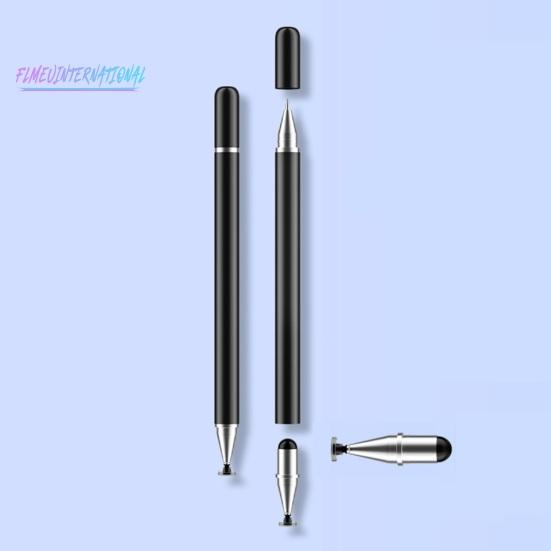 Стилус 3-в-1, металлический держатель для ручки, емкостная ручка - чувствительный сенсорный экран, умная ручка для письма, стилус для офисной живописи, редактирования видео