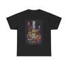 Футболка с графическим принтом Legends Of Rock Guitar Винтажная Унисекс Плотный Хлопок Унисекс Футболка