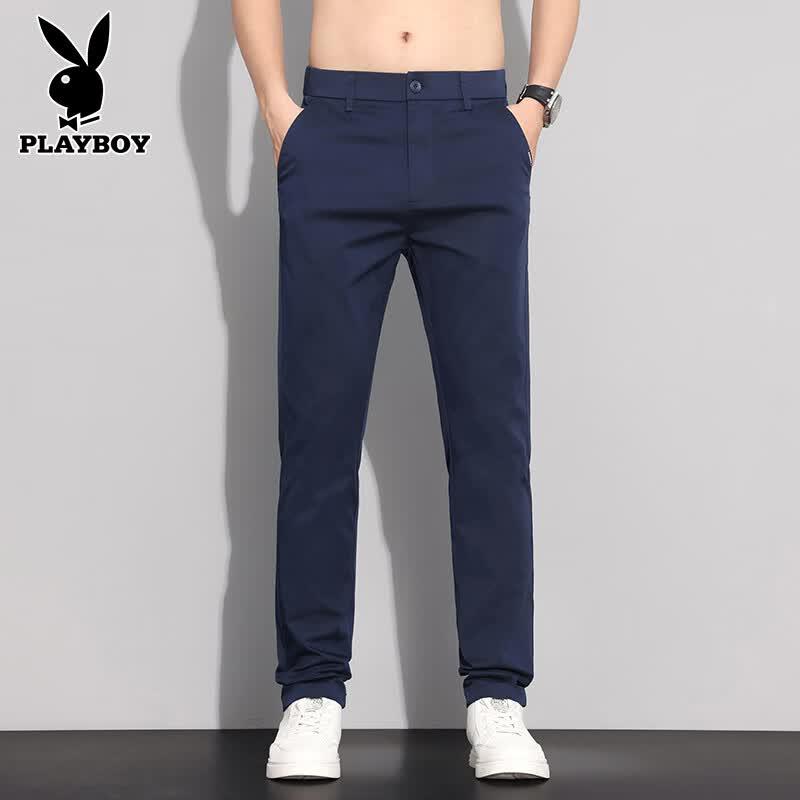 PLAYBOY Мужские повседневные деловые брюки прямого кроя