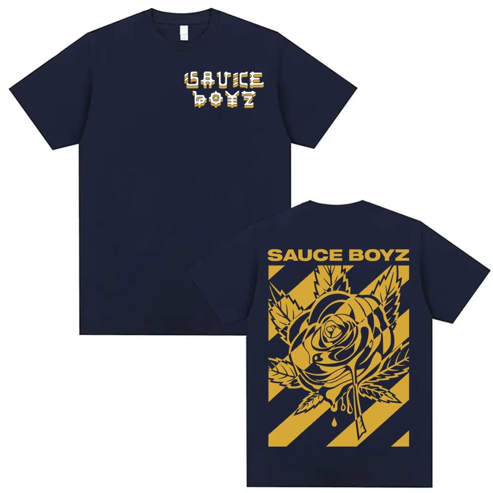 Rapper Eladio Carrion Sauce Boyz Album Print T Shirts Men Women pure Cotton T Shirt Streetwear summer Fashion Vintage Gothic Top