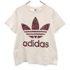 Adidas Originals Trefoil Logo Short Sleeve T-shirt L Off White Women Used